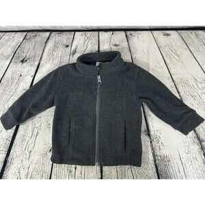 COLUMBIA Baby Full Zip Fleece Jacket Size 6-12M Gray